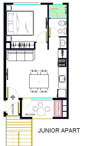 Planta del Junior Apart